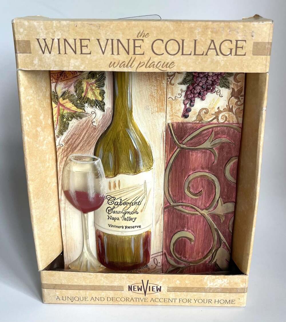 New View The Wine Vine Collage Wall Plaque Cabernet